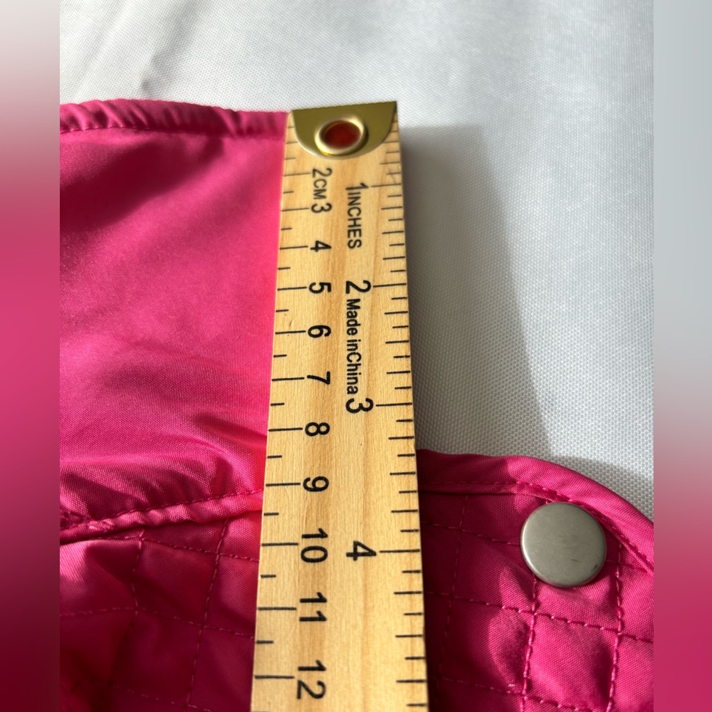 CASUAL IDENTITY PINK QUILTED SNAP FRONT LINED MID LENGTH CLASIC JACkET. SZ XL - Picture 12 of 12